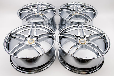 AVS Model 5 18" 9JJ +35, 8JJ +30 (5x114.3) *Triple Chrome Plated*