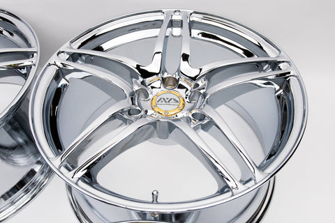 AVS Model 5 18" 9JJ +35, 8JJ +30 (5x114.3) *Triple Chrome Plated*