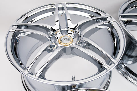 AVS Model 5 18" 9JJ +35, 8JJ +30 (5x114.3) *Triple Chrome Plated*