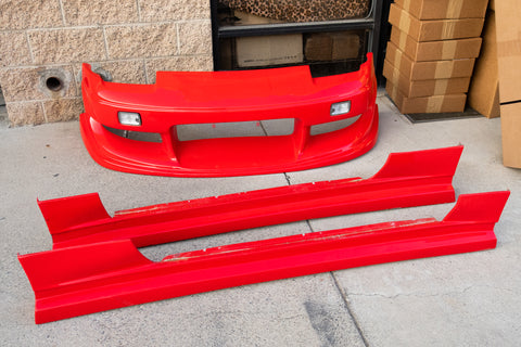 Nissan 180SX Works9 Front Bumper & Side Skirt Set